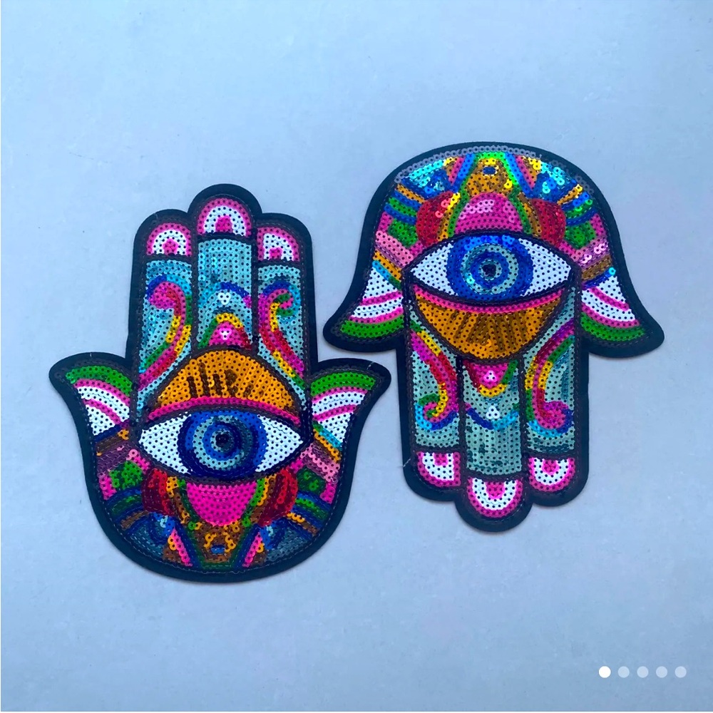 1 Pc Multicolor Hamsa Hand Patch NWOT